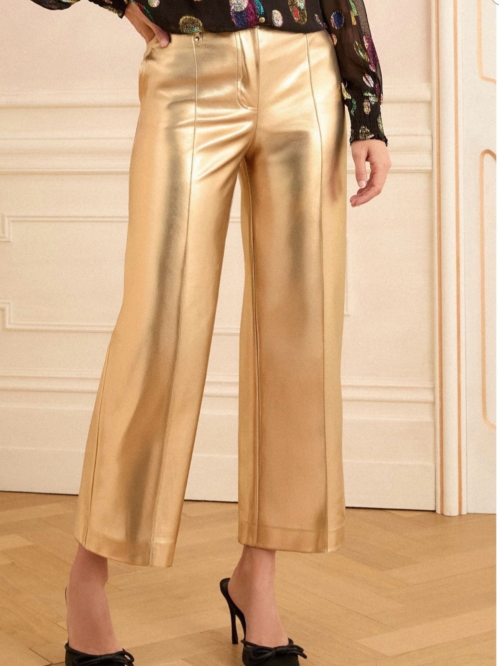 Cropped Gold Trousers from Love & Roses